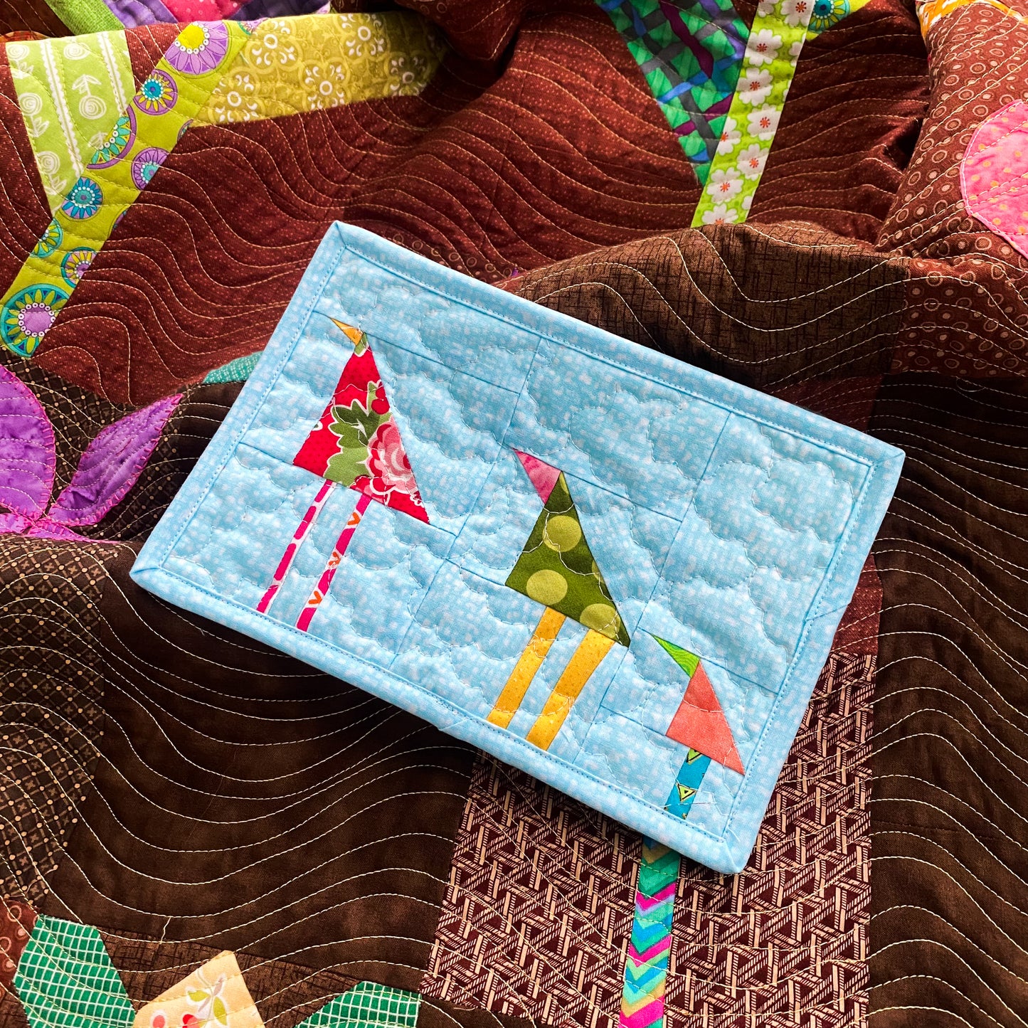Wonky Flock of Birds Mug Rug Kit