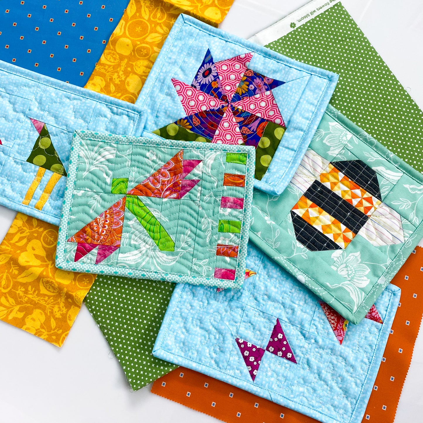 Garden Friends Mug Rug Kit Collection