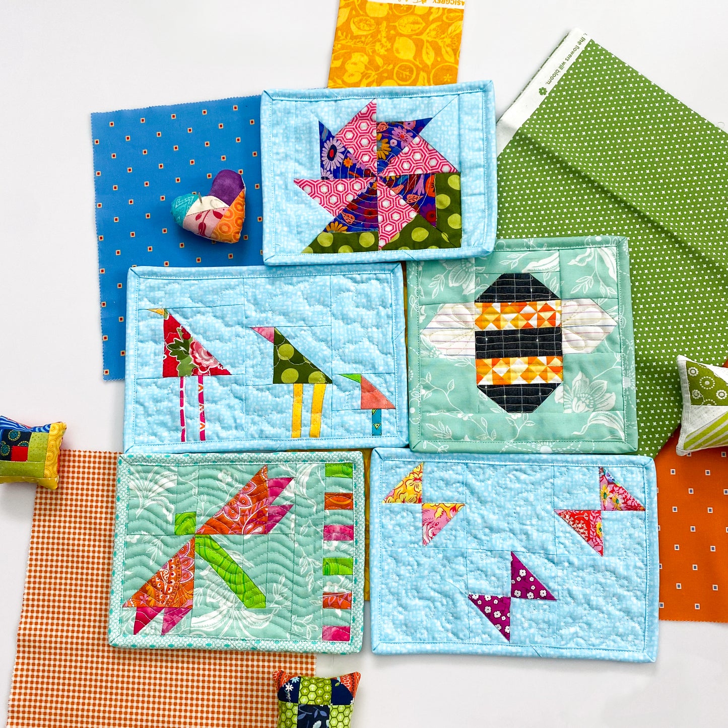 Garden Friends Mug Rug Kit Collection