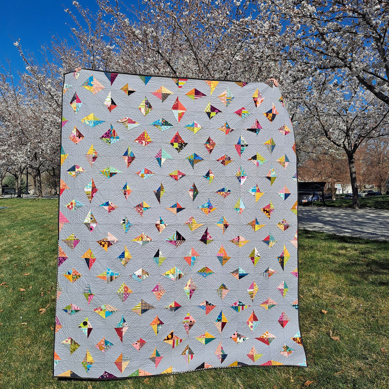 Uncut Diamonds, a modern PDF quilt pattern