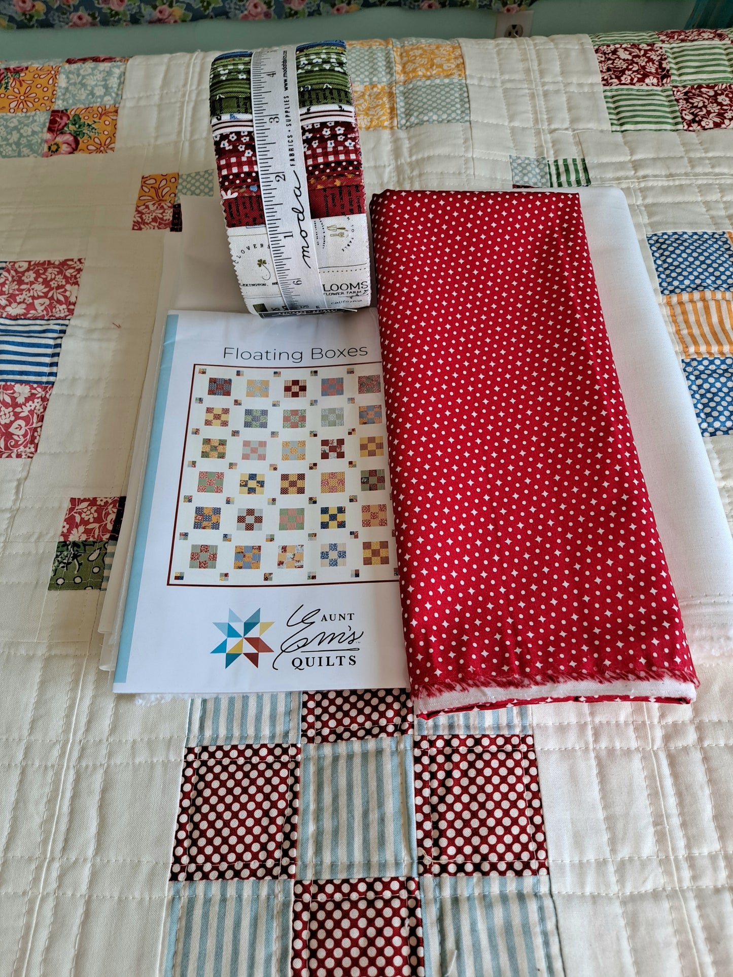 Floating Boxes a jellyroll quilt pattern and kit
