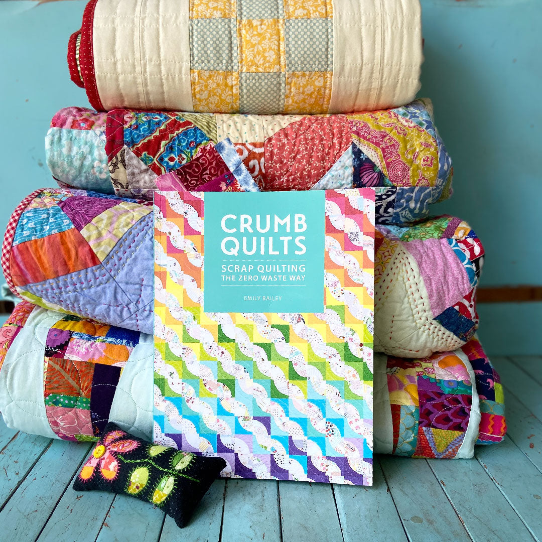 Crumb Quilts Book- a no waste way to bust through your scraps and make beautiful quilts- signed by the author 10+ patterns