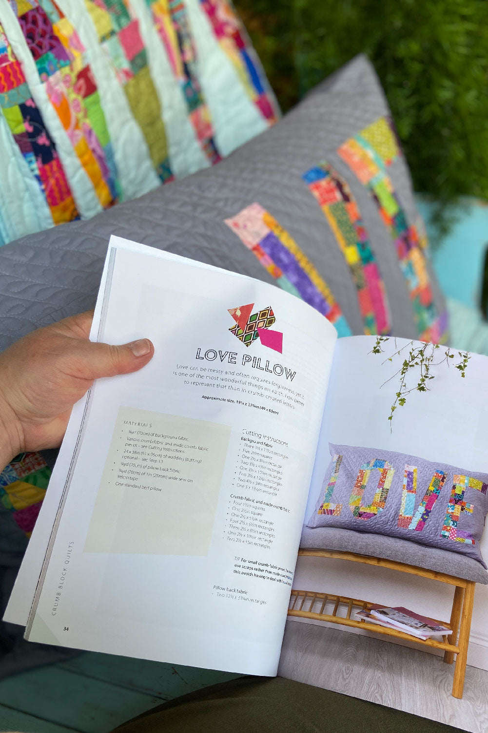 Crumb Quilts Book- a no waste way to bust through your scraps and make beautiful quilts- signed by the author 10+ patterns