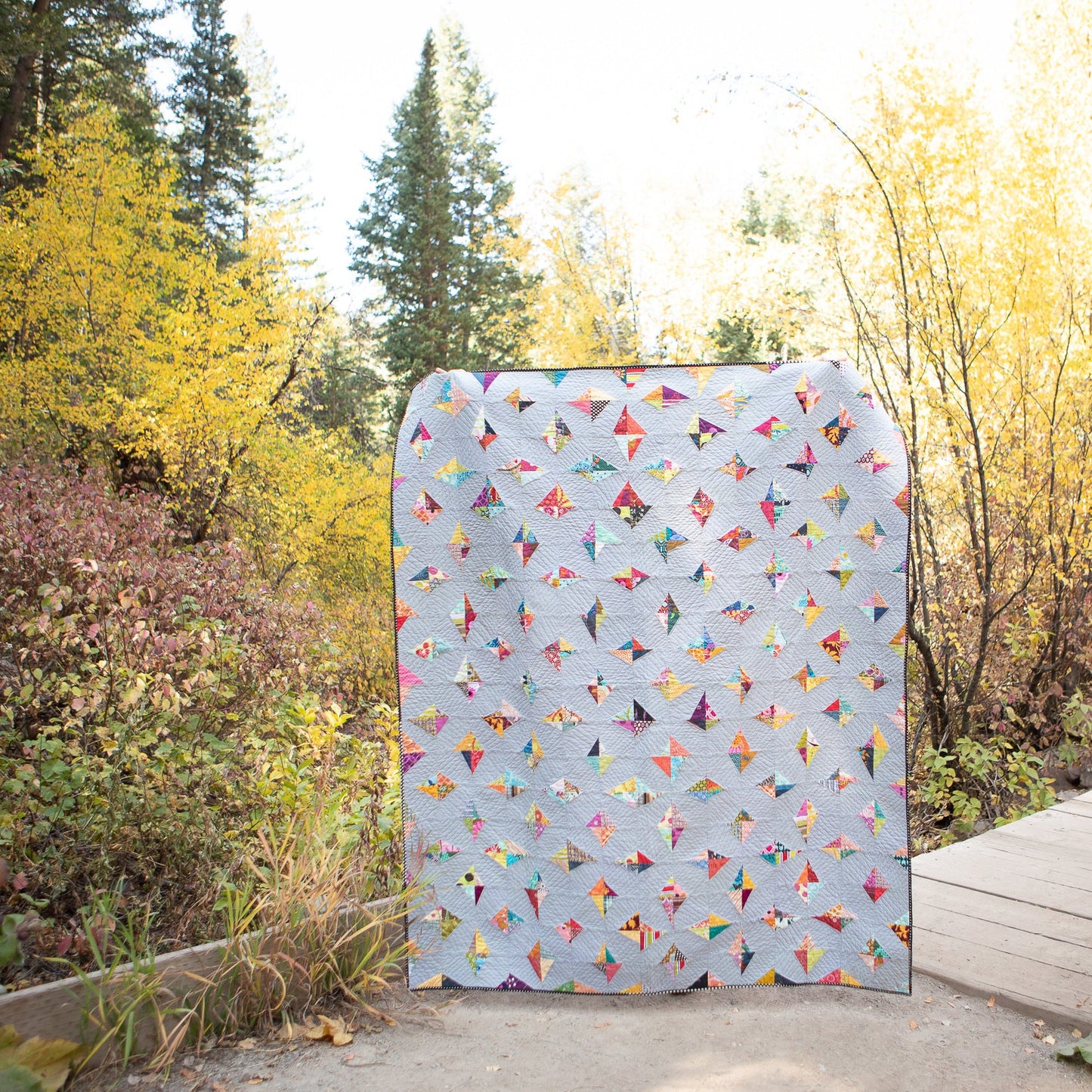 Uncut Diamonds, a modern PDF quilt pattern