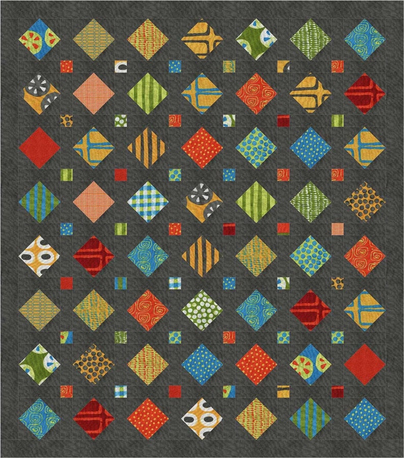 Treasures a pre-cut, patchwork, scrap quilt pattern with multiple sizes