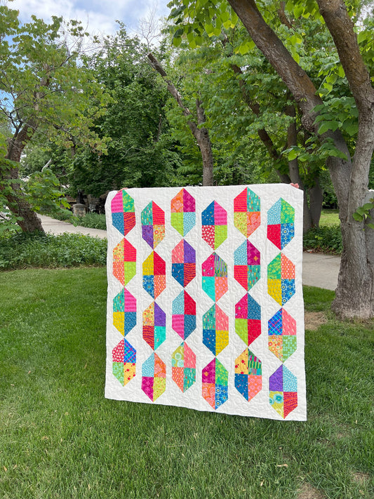 Jewels Scrap Quilt Pattern in Multiple Sizes PDF