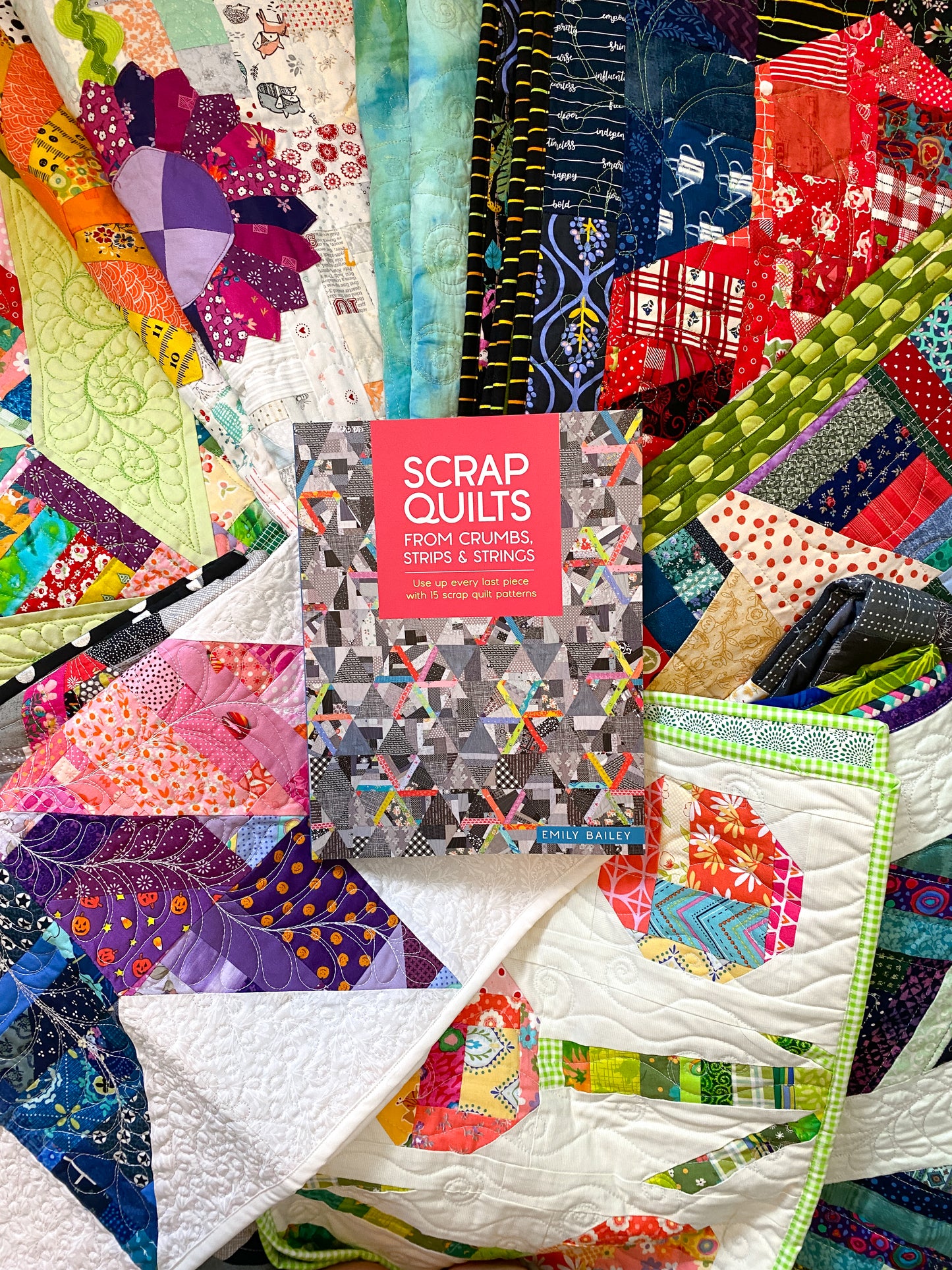 Scrap Quilts from crumbs strips & strings Book signed by author
