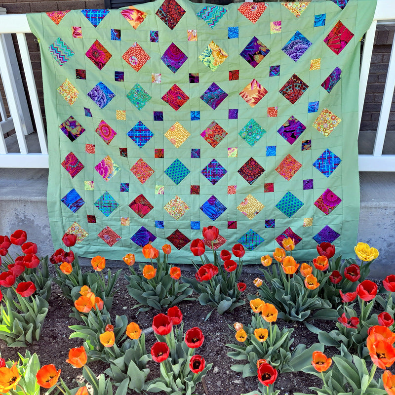 Treasures a pre-cut, patchwork, scrap quilt pattern with multiple sizes