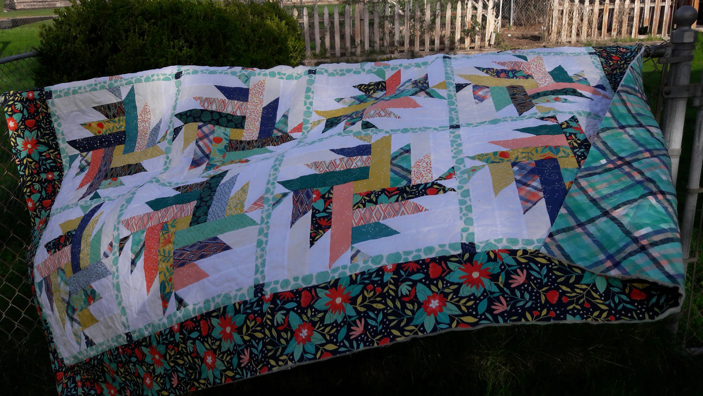 Dahlia, Layer Cake, Multiple Sizes Baby to Queen - Quilt Pattern