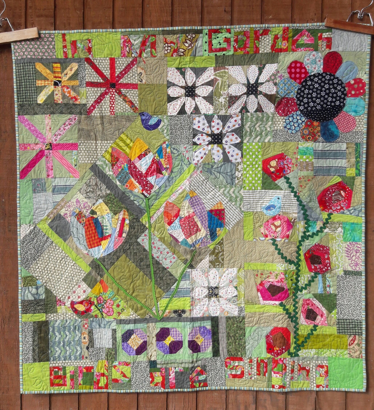 In My Garden~ scrappy, improv quilt pattern